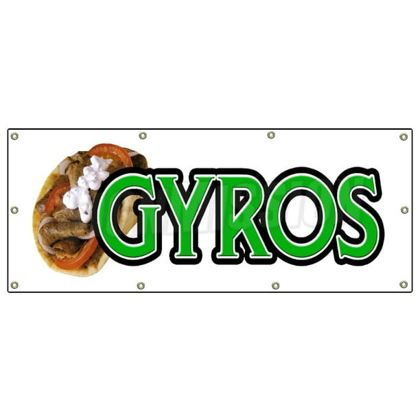 GYROS BANNER SIGN  greek gyro sign signs stand spanakopita
